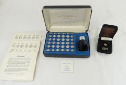 Franklin Mint Miniature Silver Coins in Case