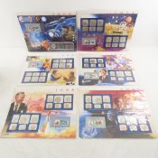 6 US Mint set & stamp folios 1966-1989