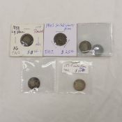 6 Seated Liberty Dimes 1838-1891