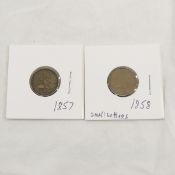 1857 & 1858 Flying Eagle Cents