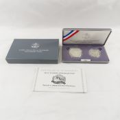 1991 US Mount Rushmore 2 coin proof set