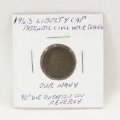 1863 Liberty Cap Patriotic Civil War Token