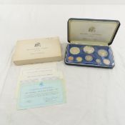 1973 Franklin Mint Barbados Proof Set-Silver Coins