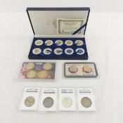 Mixed US Coins & sets 4 graded Kennedy 50 cent