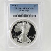 1991 S American Silver Eagle PCGS PR69DCAM
