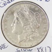 1890 S Morgan Silver Dollar AU
