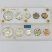 1961 D Mint & 1961 Proof Sets Franklin Half Dollar