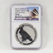 2017 P Australia Silver $1 Wedge-Tailed Eagle MS69