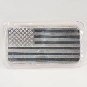 10 ozt .999 Silver Bar, American Flag design