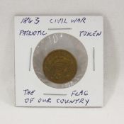 1863 Civil War Token The Flag of Our Country