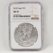 2018 American Silver Eagle $1 NGC MS70