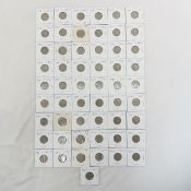 55 Buffalo Nickels 1913-1938 - no duplicates