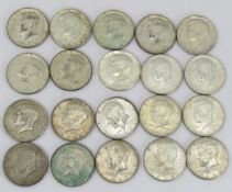 20 1965-1969 40% Silver Kennedy Half Dollars