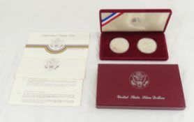 1983 & 1984 Olympic Silver Dollar Proofs