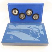 Set of 4 2014 Silver Kennedy Half Dollars in case