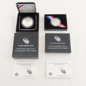 2014 Baseball HOF Silver Dollar Proof & Half Proof