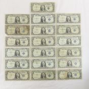 19 Silver Certificates 6 - 1935 & 13 - 1957