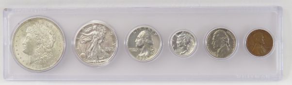 1939 US Type Set & BU 1921 Morgan Silver Dollar