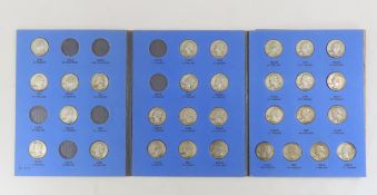 30 Washington Silver Quarters in book
