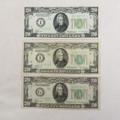 1934, 1934A & 1934C $20 Federal Reserve Notes