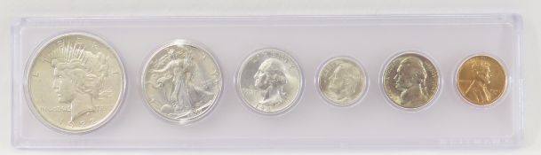 1947 US Type Set & AU 1922 Peace Silver Dollar