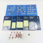 Jefferson Nickel Collection in books, some silver