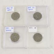 1868, 1868, 1869, 1882 Shield Nickels