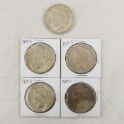 5 1923 Peace Silver Dollars 3 S & 2 D
