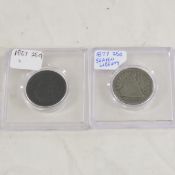 1857 & 1877 Seated Liberty Quarters