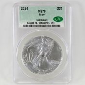 2024 American Silver Eagle CAC MS70 First Delivery