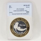 Donna's Ranch Brothel Token $10 Silver PR70 DCAM
