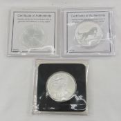 3 1 ozt Silver Coins 2021 Australian Brumby & 2022