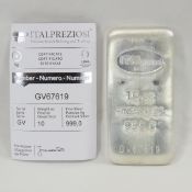 Italpreziosi 10 ozt .999 Silver Bar with COA