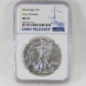 2018 American Silver Eagle NGC MS70 Early Releases