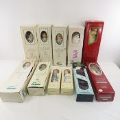 11 Vintage Porcelain Collector Dolls in Boxes