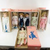 8 Vintage Marian Yu Design Dolls in Boxes
