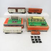 Lionel Operating Cattle 3656 & 3472 Milk Car Sets
