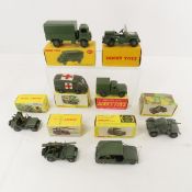 8 Dinky Toys Military Vehicles with boxes