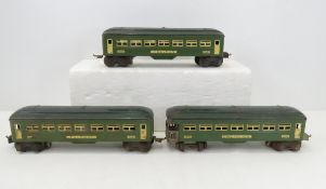 3 Prewar Lionel O Gauge Pullman Cars