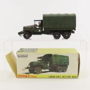 Dinky Toys #809 GMC Covered Military Truck & box