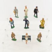 9 1930's Barclay Manoil Lead Figures