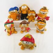 8 Vintage 1980's Garfield & Company Fun Farm Plush