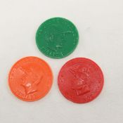 3 1959 Armour Hot Dog Coins- Fox, Vernon & Thomas