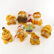 8 Vintage 1980's Garfield Plush