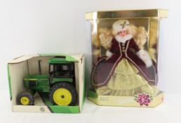 Ertl John Deere Tractor & 1996 Holiday Barbie