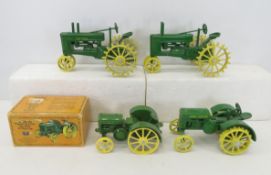 4 Ertl John Deere Tractors, Model D and More