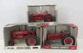 3 Farmall Tractors, Super A, Super C, Super M-TA
