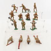 14 1930's Barclay Manoil Lead Soldier Figures