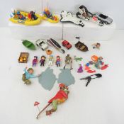 Playmobil Figures, Tin Money Climber & Other Toys