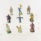 9 1930's Barclay Manoil Lead Figures
